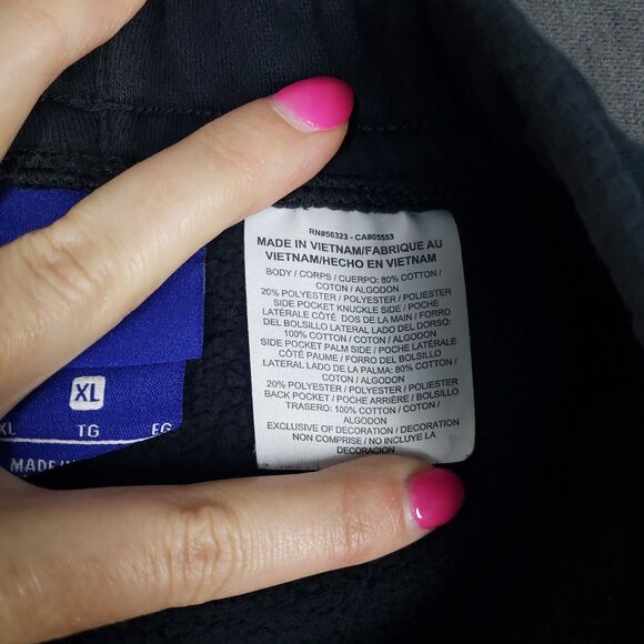 Nike Sweat Shorts Mens XL Black Running Athletic Swoosh Pockets Big Logo - Picture 8 of 9